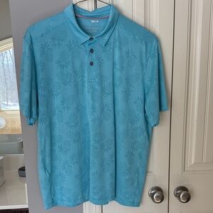 Tommy Bahama Islandzone light blue Polo Shirt with Pineapple Pattern